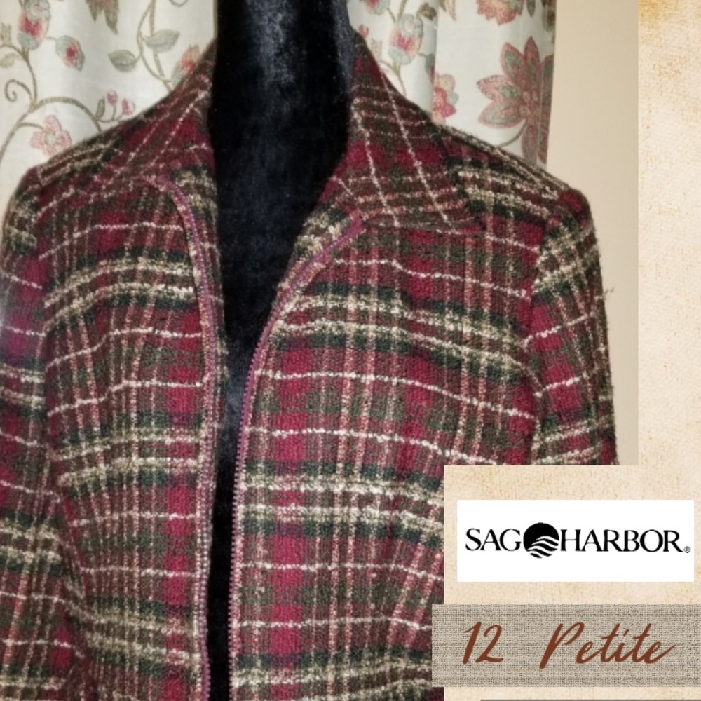 Sag Harbor 12p plaid Blazer